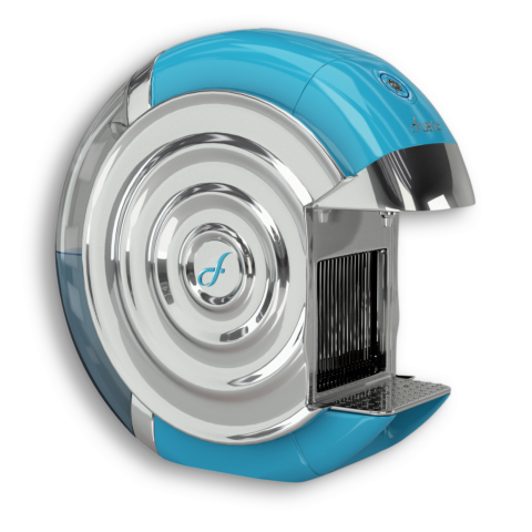 FUERTE® Noria™ Espresso Coffee Machine, Compatible with Nespresso® Capsule, Chrome, Cayan