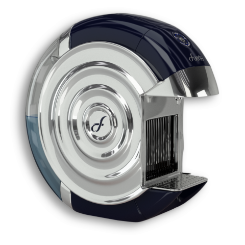 FUERTE® Noria™ Espresso Coffee Machine, Compatible with Nespresso® Capsule, Chrome, Azure