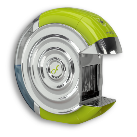 FUERTE® Noria™ Espresso Coffee Machine, Compatible with Nespresso® Capsule, Chrome, Green