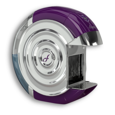 FUERTE® Noria™ Espresso Coffee Machine, Compatible with Nespresso® Capsule, Chrome, Purple