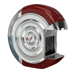 FUERTE® Noria™ Espresso Coffee Machine, Compatible with Nespresso® Capsule, Chrome, Maroon