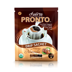 FUERTE® Pronto™ Nocciola Drip Coffee Bag, Organic Arabica, Natural Hazelnut Flavor
